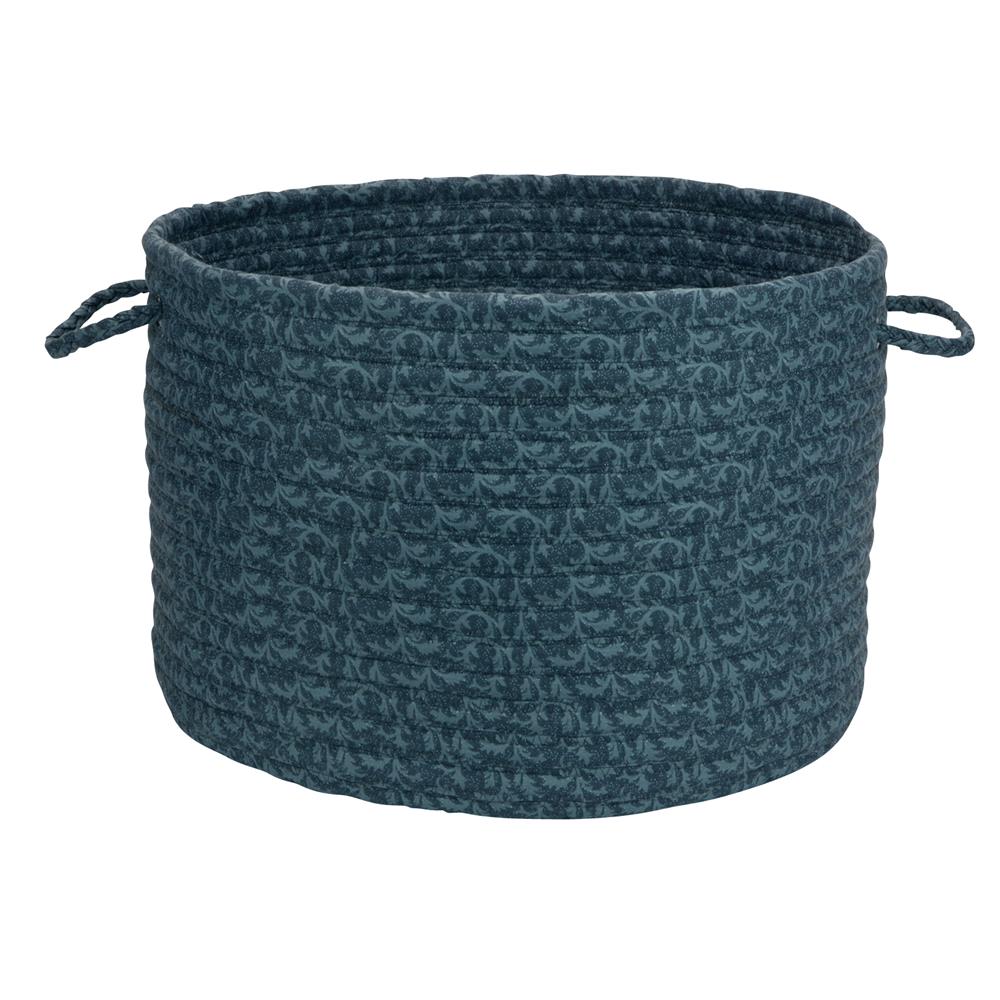 Colonial Mills Y131A014X010 Solid Fabric Basket - Deep Blue 14"x10" 